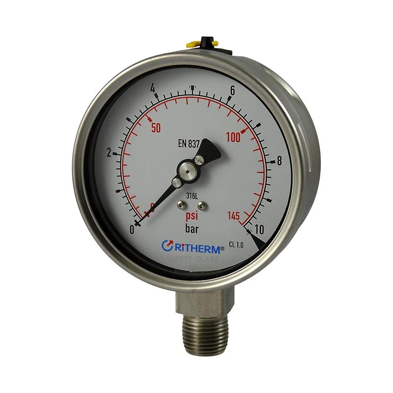 லேசர் வெல்டட் அனைத்து துருப்பிடிக்காத ஸ்டீல் பிரஷர் கேஜ்